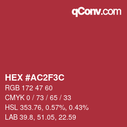 Color code: HEX #AC2F3C | qconv.com