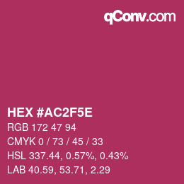 Color code: HEX #AC2F5E | qconv.com