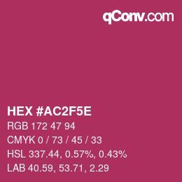 Código de color: HEX #AC2F5E | qconv.com