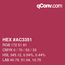Color code: HEX #AC3351 | qconv.com
