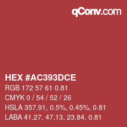 Código de color: HEX #AC393DCE | qconv.com