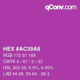 Color code: HEX #AC39A8 | qconv.com