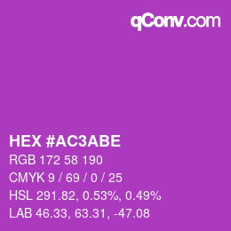 Color code: HEX #AC3ABE | qconv.com