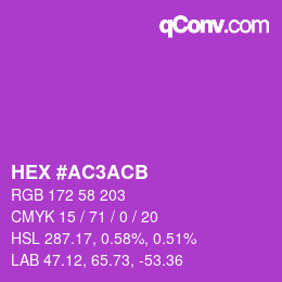 Código de color: HEX #AC3ACB | qconv.com