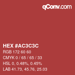 Color code: HEX #AC3C3C | qconv.com