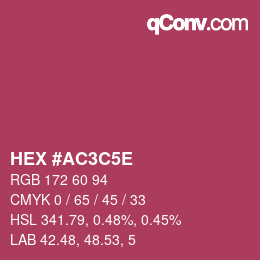 Color code: HEX #AC3C5E | qconv.com