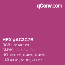 カラーコード: HEX #AC3C7B | qconv.com