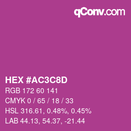 Color code: HEX #AC3C8D | qconv.com