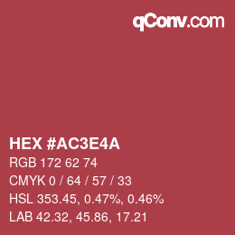 Color code: HEX #AC3E4A | qconv.com