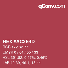Color code: HEX #AC3E4D | qconv.com