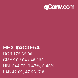 Color code: HEX #AC3E5A | qconv.com