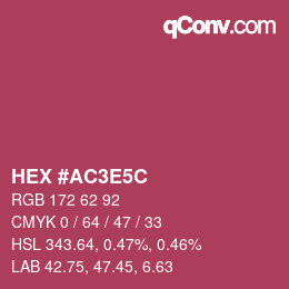 Color code: HEX #AC3E5C | qconv.com