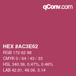 Color code: HEX #AC3E62 | qconv.com