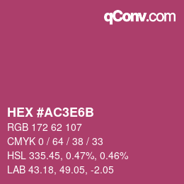 Farbcode: HEX #AC3E6B | qconv.com