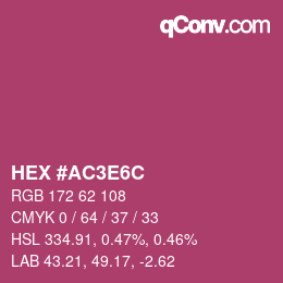 Color code: HEX #AC3E6C | qconv.com