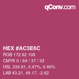 Color code: HEX #AC3E6C | qconv.com