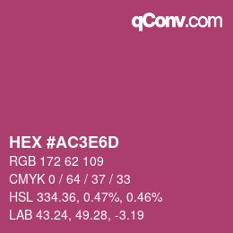 Color code: HEX #AC3E6D | qconv.com