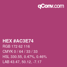 Color code: HEX #AC3E74 | qconv.com