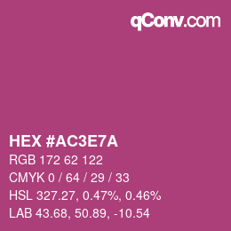 Color code: HEX #AC3E7A | qconv.com