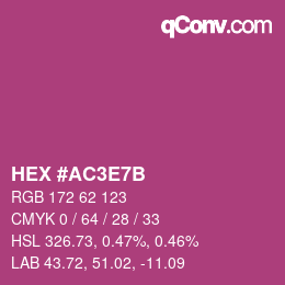 カラーコード: HEX #AC3E7B | qconv.com