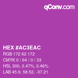 Color code: HEX #AC3EAC | qconv.com