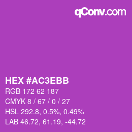 Color code: HEX #AC3EBB | qconv.com