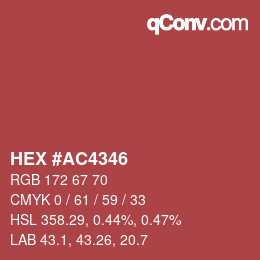 Color code: HEX #AC4346 | qconv.com