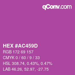 Color code: HEX #AC459D | qconv.com