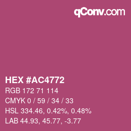 Color code: HEX #AC4772 | qconv.com
