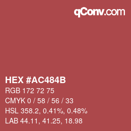 Color code: HEX #AC484B | qconv.com