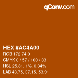 Color code: HEX #AC4A00 | qconv.com