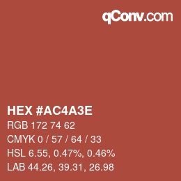 Color code: HEX #AC4A3E | qconv.com