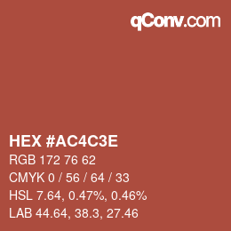 Color code: HEX #AC4C3E | qconv.com