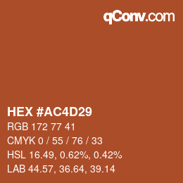 Color code: HEX #AC4D29 | qconv.com