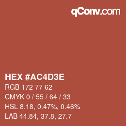 Farbcode: HEX #AC4D3E | qconv.com
