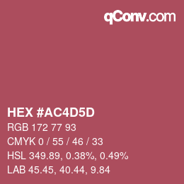 カラーコード: HEX #AC4D5D | qconv.com