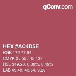 Código de color: HEX #AC4D5E | qconv.com