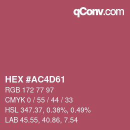 カラーコード: HEX #AC4D61 | qconv.com