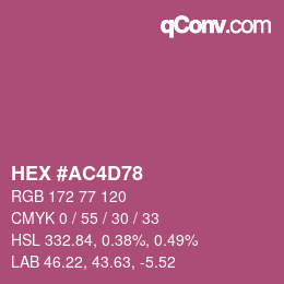 Color code: HEX #AC4D78 | qconv.com