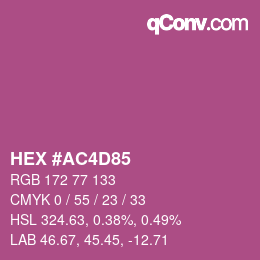 Color code: HEX #AC4D85 | qconv.com
