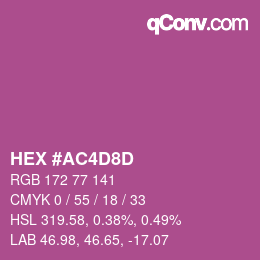 Color code: HEX #AC4D8D | qconv.com