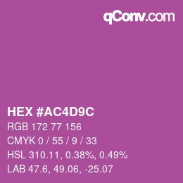 Color code: HEX #AC4D9C | qconv.com