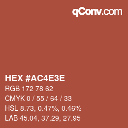 Color code: HEX #AC4E3E | qconv.com