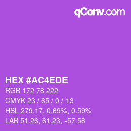 Color code: HEX #AC4EDE | qconv.com