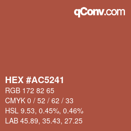 Color code: HEX #AC5241 | qconv.com