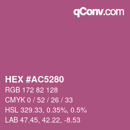 Color code: HEX #AC5280 | qconv.com