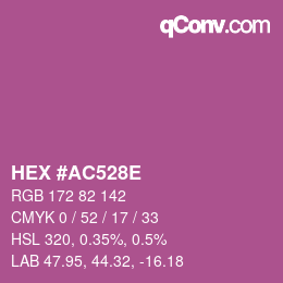 Color code: HEX #AC528E | qconv.com