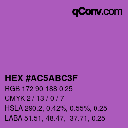 Farbcode: HEX #AC5ABC3F | qconv.com