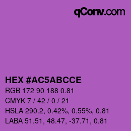 Código de color: HEX #AC5ABCCE | qconv.com