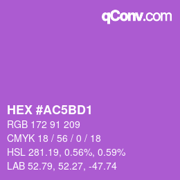カラーコード: HEX #AC5BD1 | qconv.com
